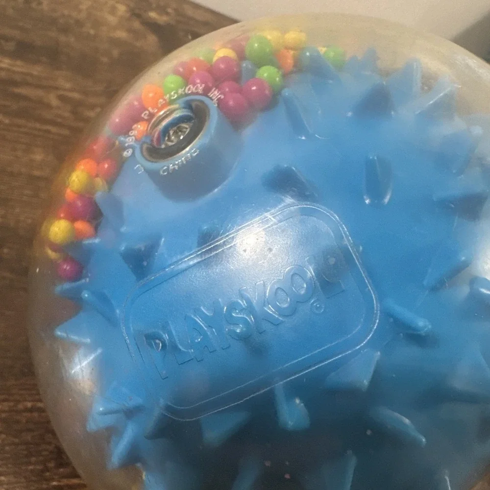 Vintage Playskool Roll N Rattle Tumble Down Beads Ball Sensory Toy Autism SpecEd